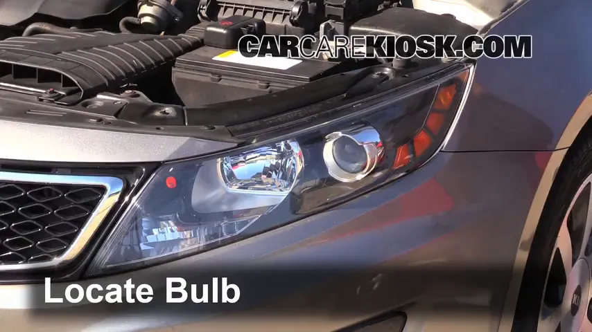 2011 Kia Optima SX 2.0L 4 Cyl. Turbo Éclairage Feu clignotant avant (remplacer l'ampoule)